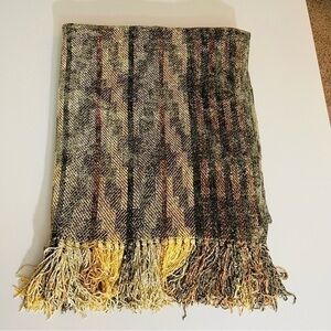 Churchill Weavers Chenille Fringe Hem Throw Blanket 48.5”X72.5” Brown/Black